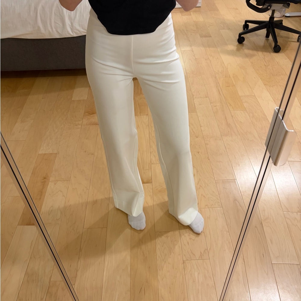 Like new Irina rag & bone Cream Wide-Leg High-Rise Pants